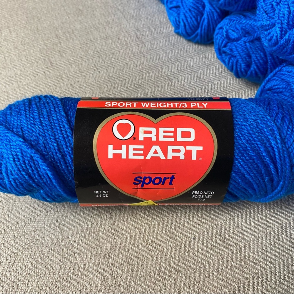 RED HEART•Sport Yarn•bundle of 15 Vintage